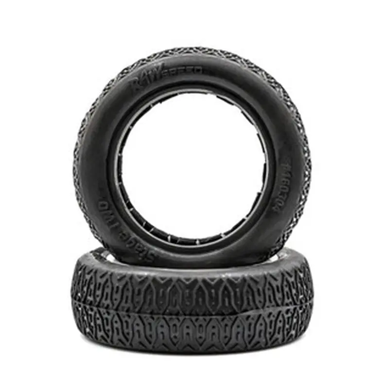 Raw Speed - Stage Two - 1/10 2Wd Front Buggy Tires W/ Inserts 2.2" (1 Pair) Clay (White) 1