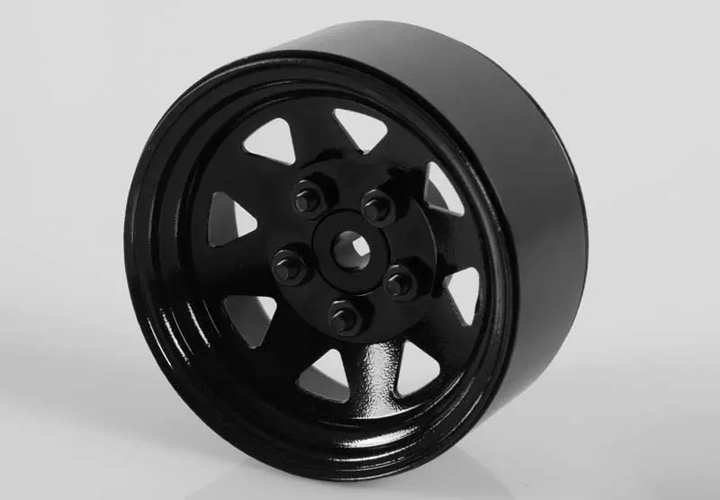 Rc4wd - 5 Lug Wagon 1.9" Steel Stamped Beadlock Wheels, Black, Set Of 4 1