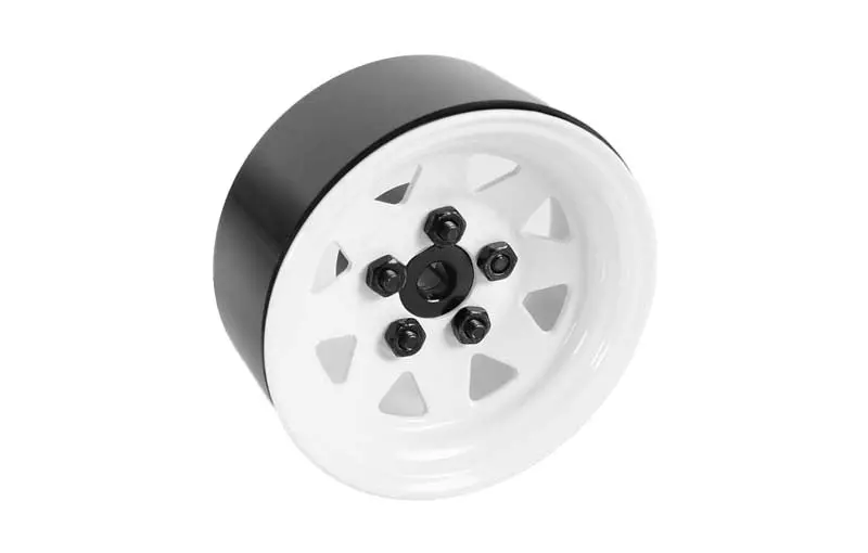 Rc4wd - 5 Lug Wagon 1.9" Steel Stamped Beadlock Wheels (White) 1