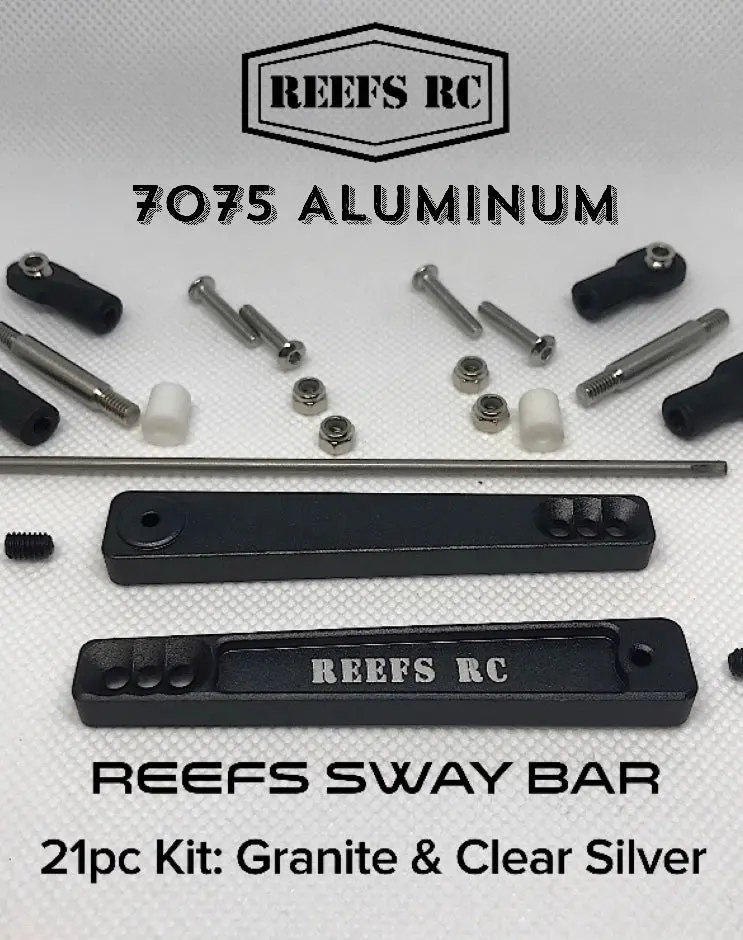 Reef's Rc - 7075 Hard Anodized Aluminum Sway Bar Kit - Gray (21Pcs) 1