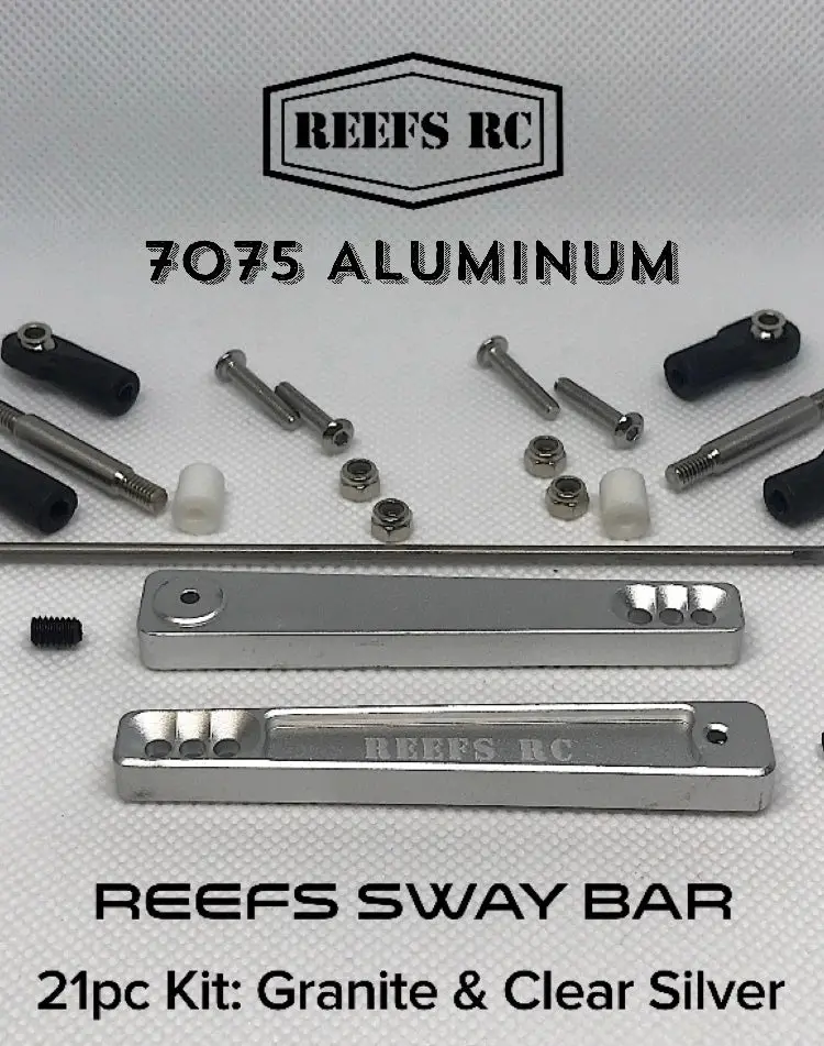 Reef's Rc - 7075 Hard Anodized Aluminum Sway Bar Kit - Silver (21Pcs) 1