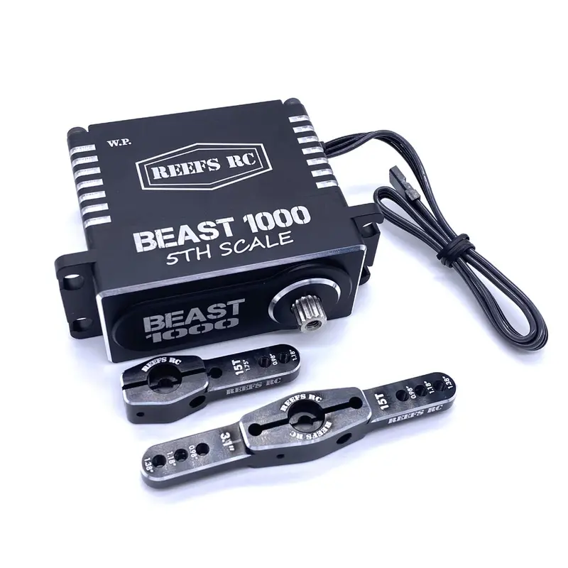 Reef's Rc - Beast 1000 1/5Th Scale High Torque, High Speed Brushless Servo W/ Aluminum Horns 1