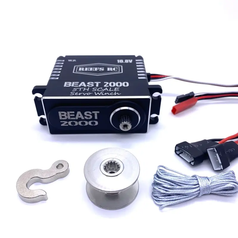 Reef's Rc - Beast 2000 5Th Scale Servo Winch With Reefs Spool, Hook, Syn Line 1