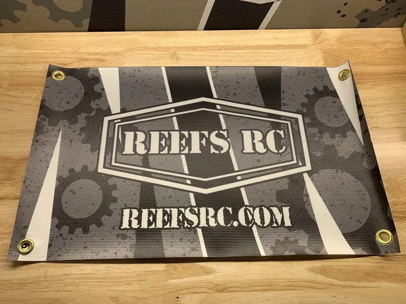 Reef's Rc - Premium Outdoor Vinyl Mini Banner W/ Grommets, 12"X20" 1