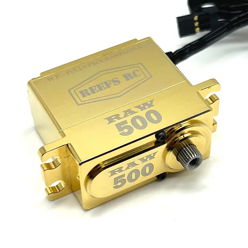 Reef's Rc - Raw500 Brass Edition, High Torque, High Speed, Programmable, Brushless Servo (565/.08) 1
