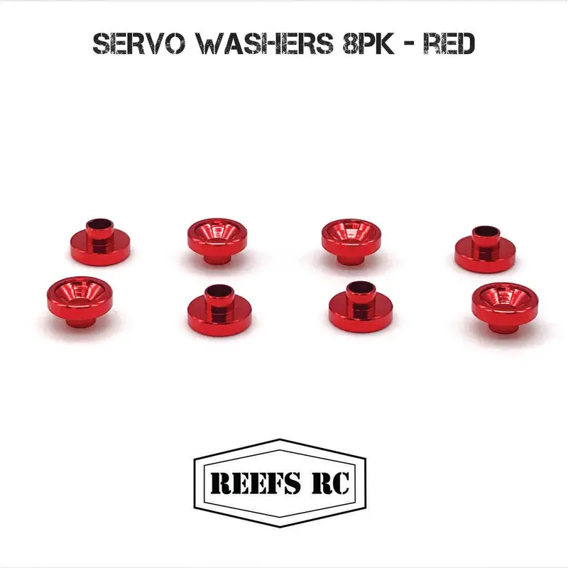Reef's Rc - Servo Washers 8Pk - Red 1