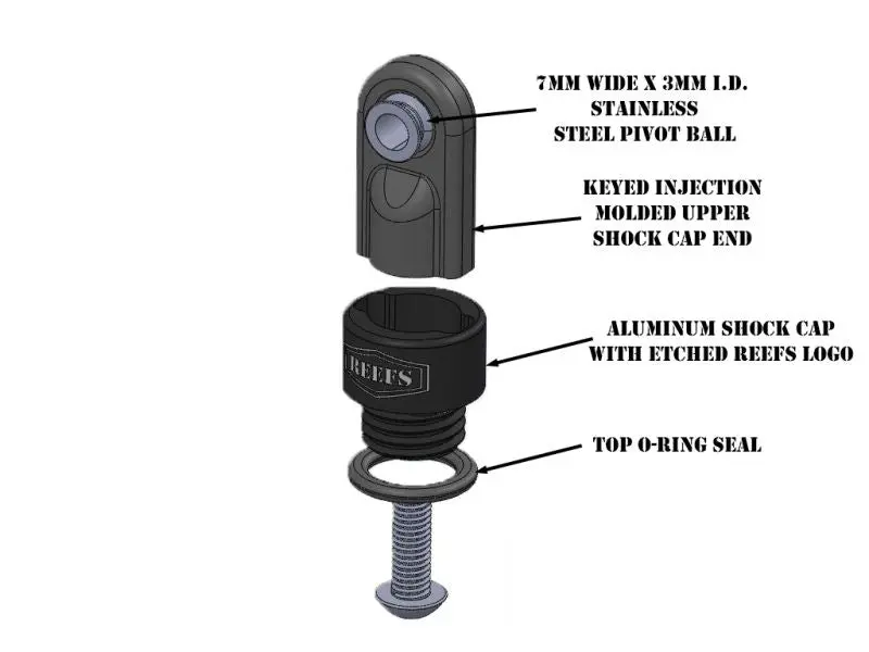 Reef's Rc - Xp Aluminum Shocks 80Mm (2Pk) 2