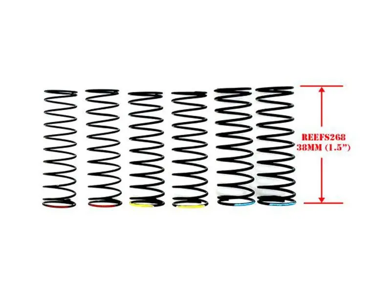 Reef's Rc - Xp Long Shock Spring Set (2 Soft, 2 Med, 2 Firm) For Reefs 100Mm Shocks 1