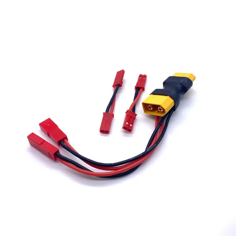 Reef's Rc - Xt60 Inline Power Tap With Dual Jst Connectors, 2 Male-Male Jst Adaptors 1