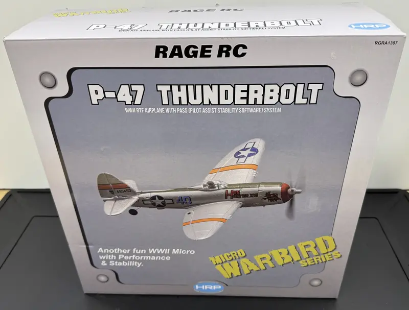 Rgra1307 P-47 Thunderbolt Micro Rtf Airplane Open Package, And Fixed 1