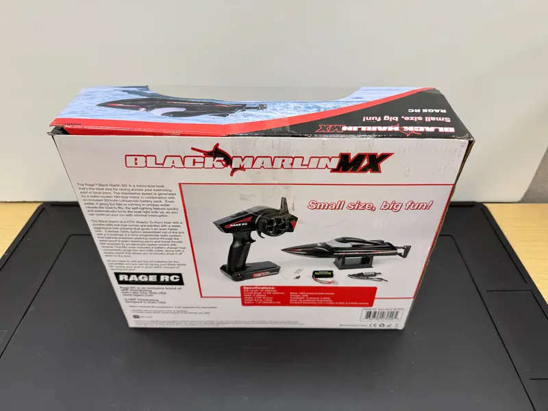 Rgrb1130 Rage Black Marlin Mx Micro Open Box No Battery Fixed Fin. 2