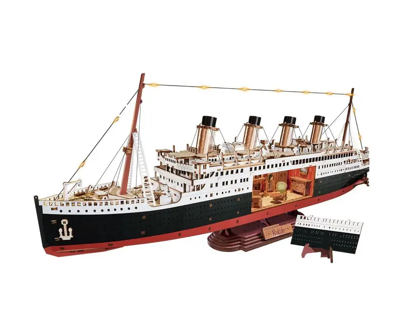 Robotime - 1912 Eternal Atlantic Voyager (Titanic) 3D Wooden Puzzle 1