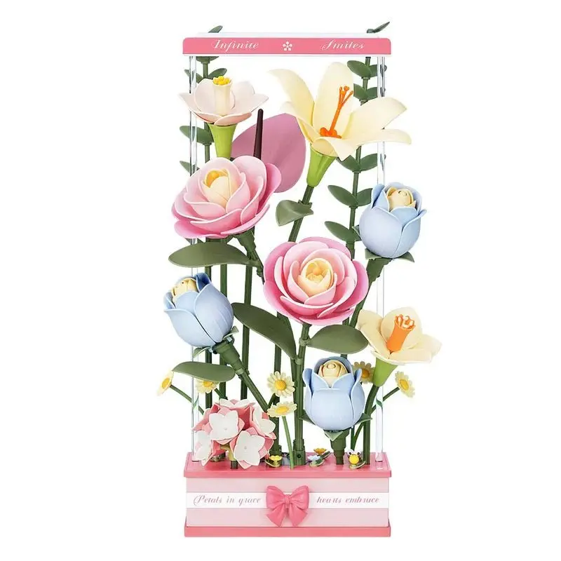 Robotime - Blooming Bouquet Box Diy 3D Puzzle 1