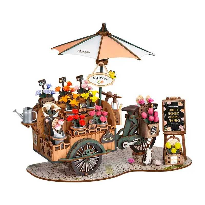 Robotime - Blossom Cart 3D Wooden Puzzle 1