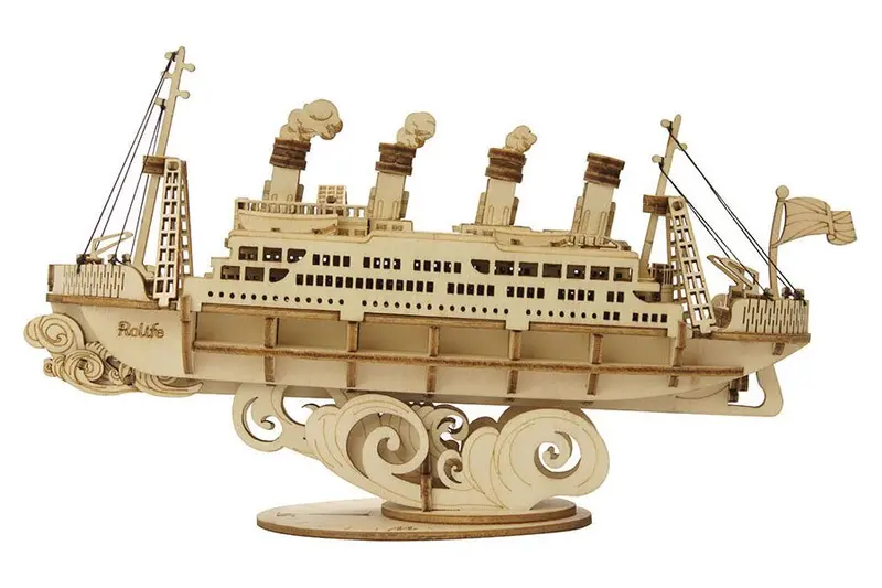 Robotime - Classic 3D Wood Puzzles; Cruise Ship 1