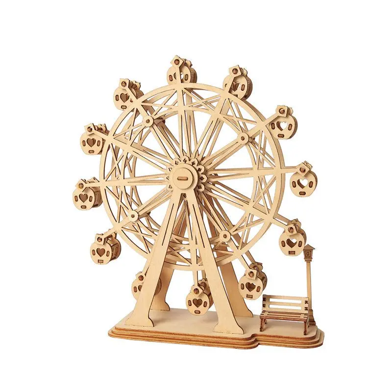 Robotime - Classic 3D Wood Puzzles; Ferris Wheel 1