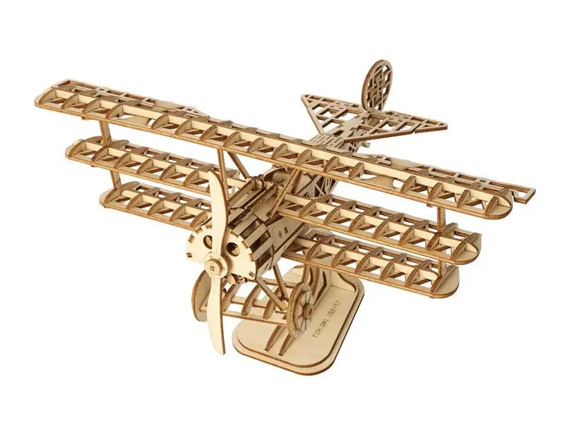 Robotime - Classic 3D Wood Puzzles; Tri-Plane 1