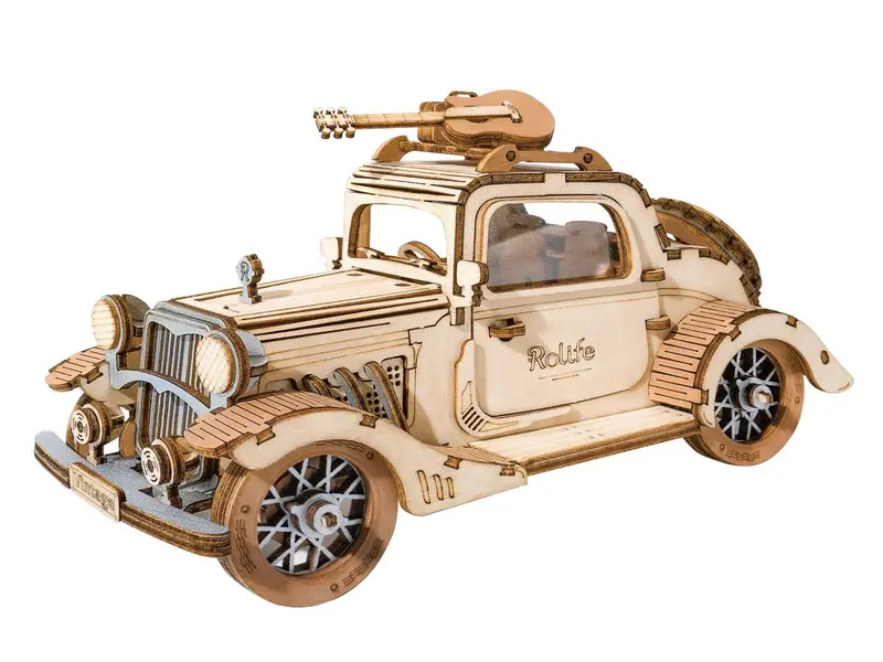 Robotime - Classic 3D Wood Puzzles; Vintage Car 1