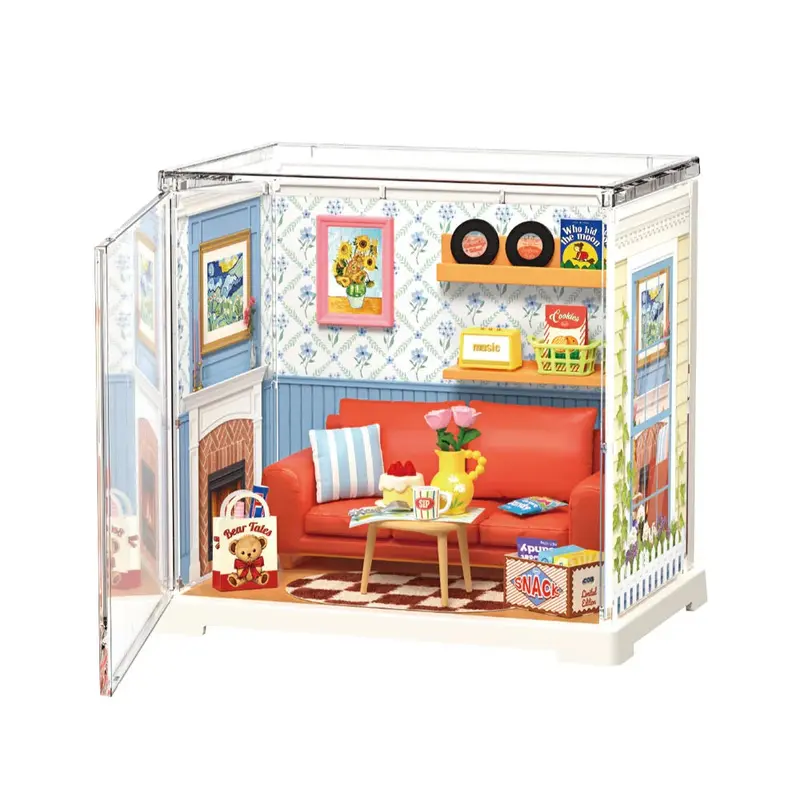 Robotime - Country Blue Lounge, Diy Miniature House 1
