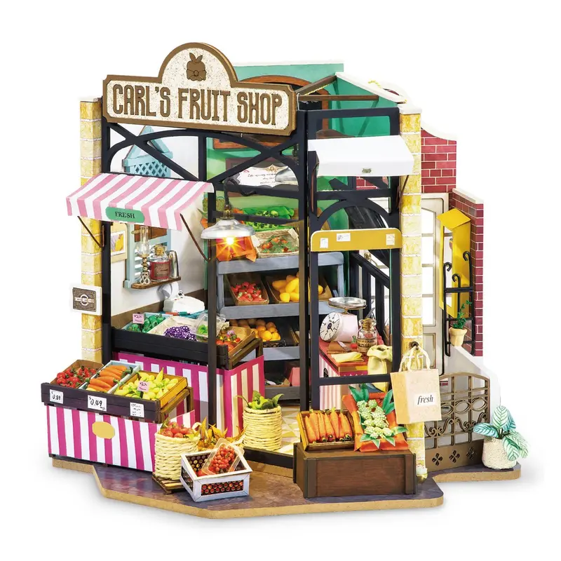 Robotime - Diy House; Carl's Fruit Shop 1