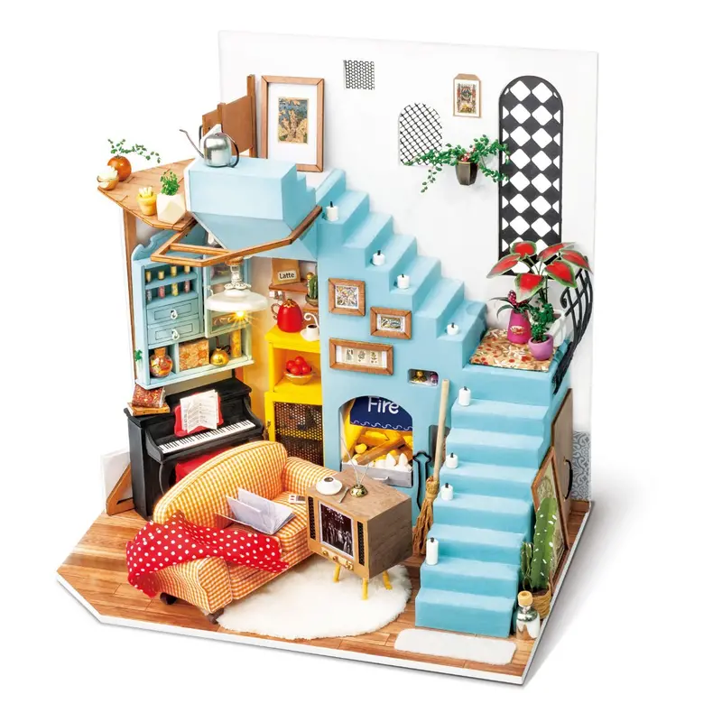 Robotime - Diy House; Joy's Peninsula Living Room 1