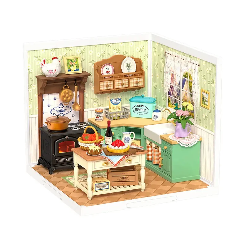 Robotime - Farmhouse Kitchen, Diy Miniature House 1