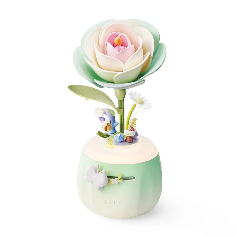 Robotime - Floral Art Minty Camellia Lamp 1