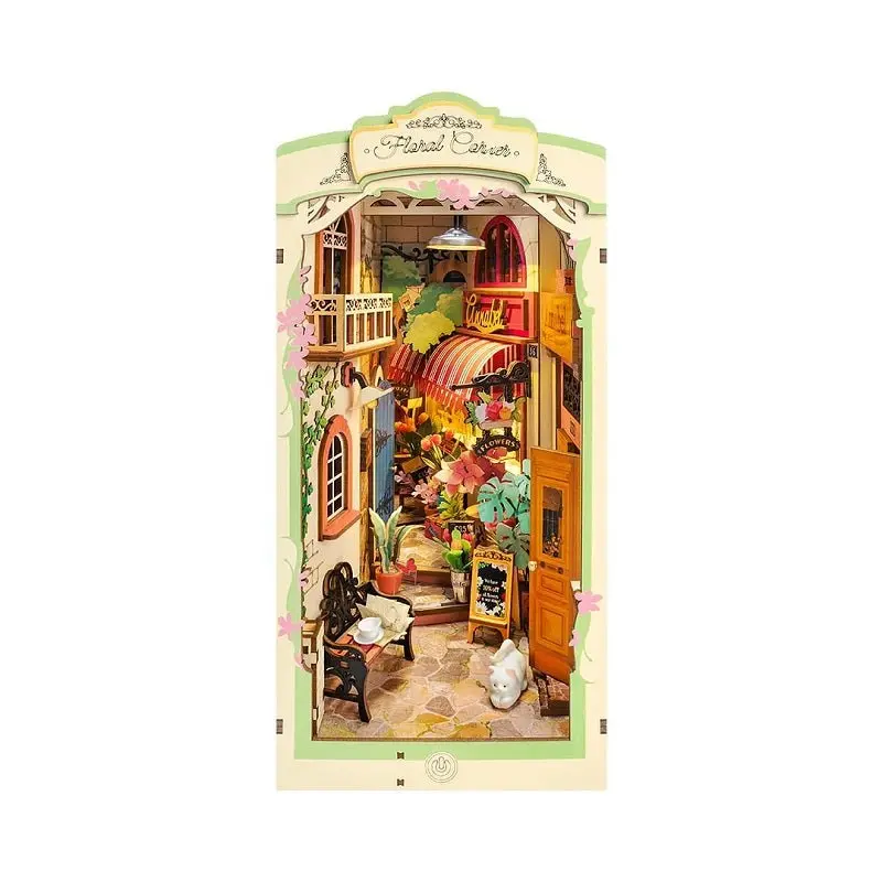 Robotime - Floral Corner Book Nook - Stories In Books 1