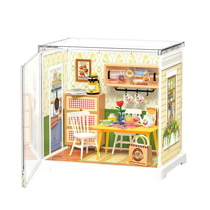 Robotime - Floral Dinig Room, Diy Miniature House 1