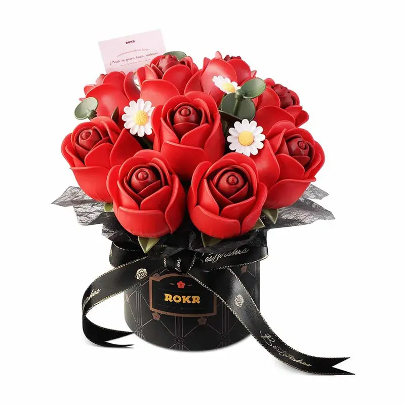 Robotime - Foral Art Red Rose Bouquet 1