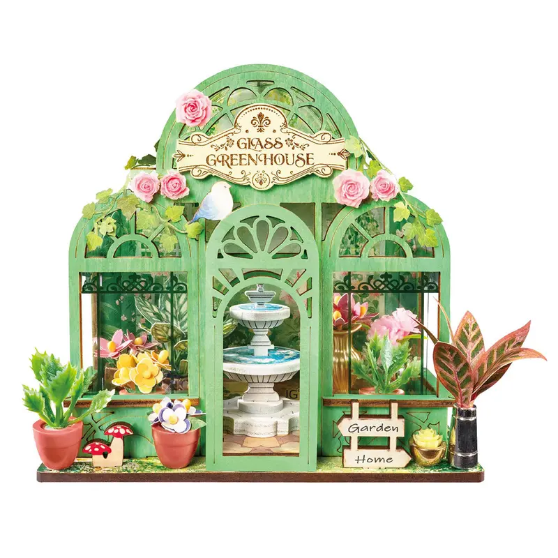 Robotime - Green Fountain Garden, Super Mini Houses 1