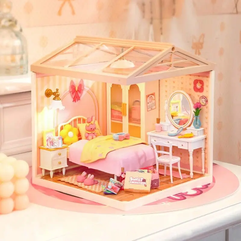 Robotime - Lovely Pink Bedroom Diy Miniature House 2