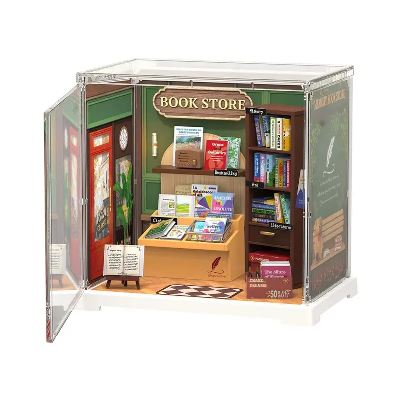 Robotime - Memory Book Store, Diy Miniature House 1