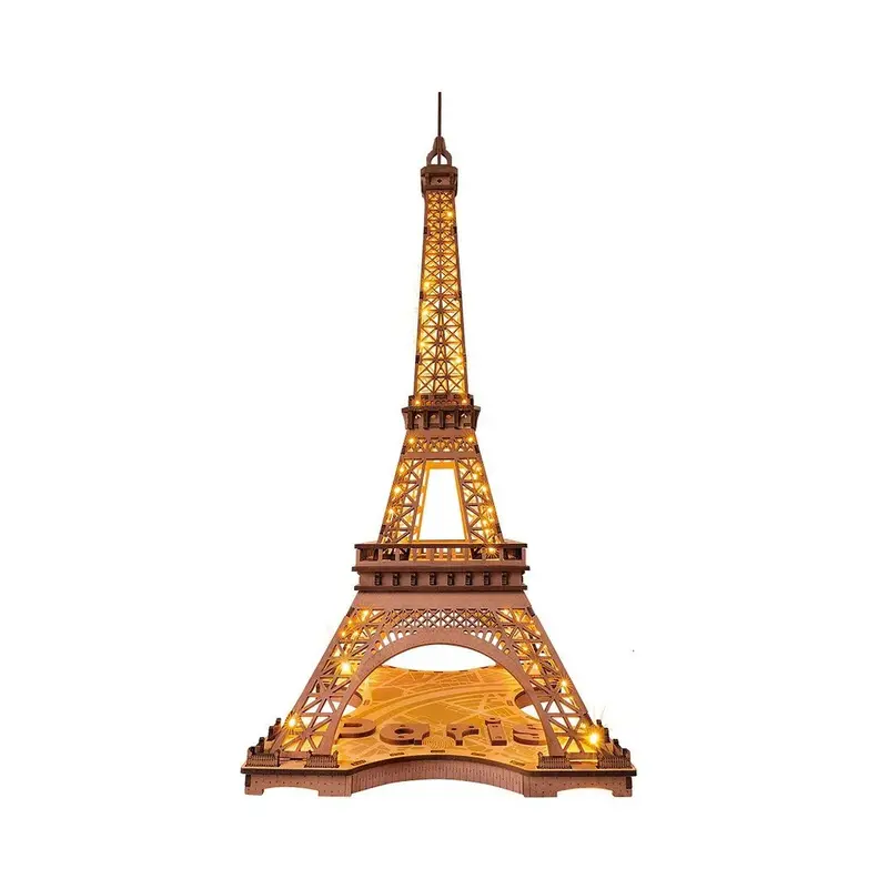 Robotime - Night Of The Eiffel Tower 3D Wooden Puzzle 1