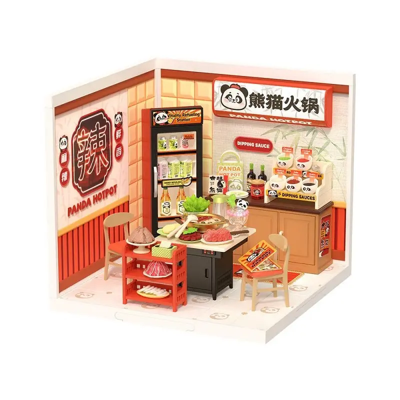 Robotime - Panda Hot Pot Diy Miniature House 1