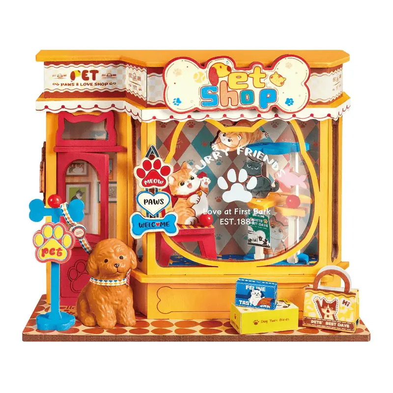 Robotime - Perfect Paw Shop, Super Mini Houses 1