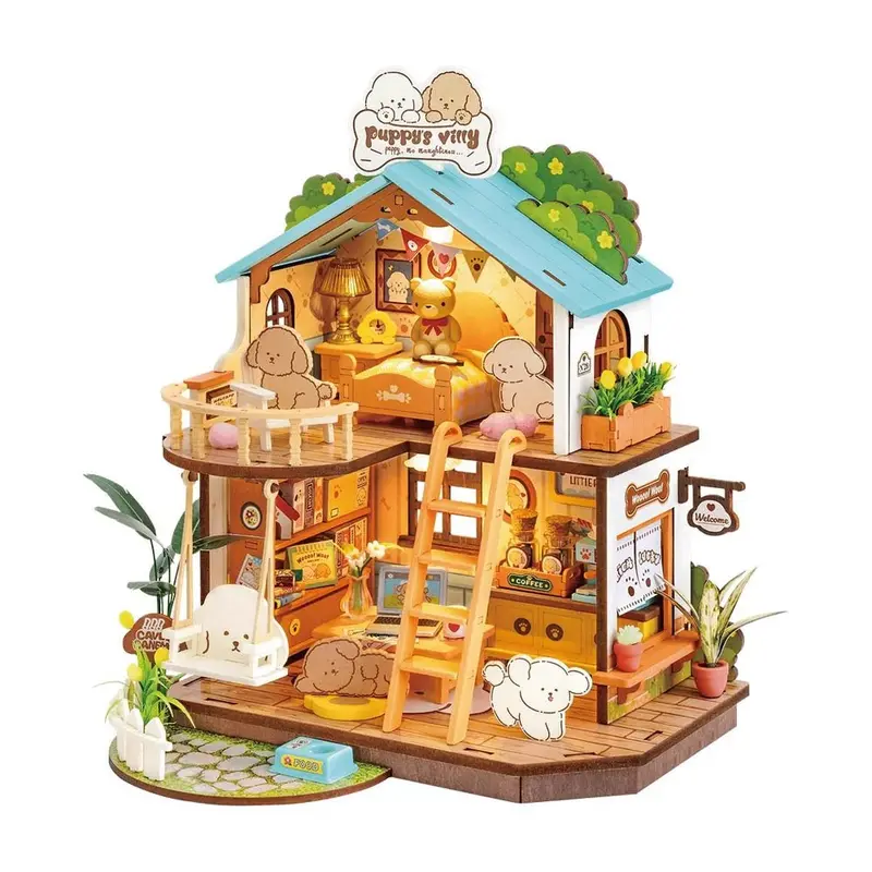 Robotime - Puppy's Cozy Villa Diy Miniature House 1