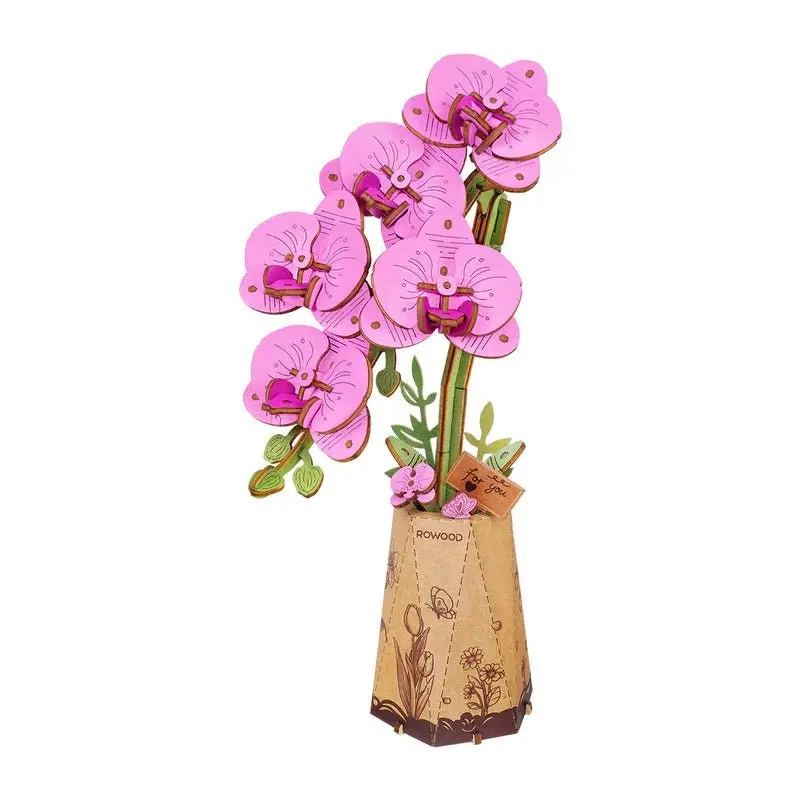 Robotime - Purple Moth Orchid Diy Wooden Flower 1