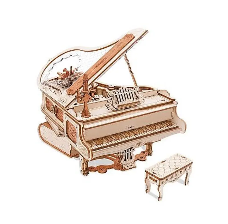 Robotime - Rokr Magic Piano Mechanical Music Box 3D Wooden Puzzle 1