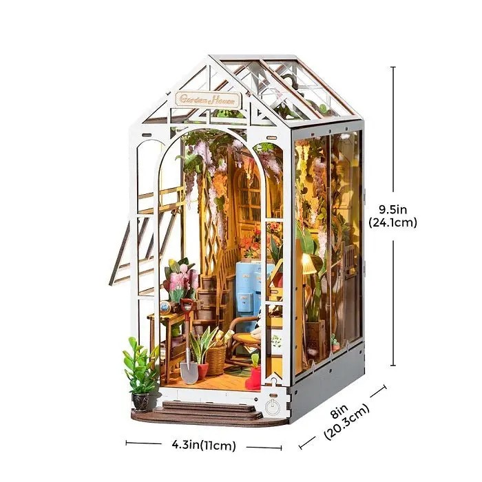 Robotime - Rolife Holiday Garden House Diy Book Nook Shelf Insert 2