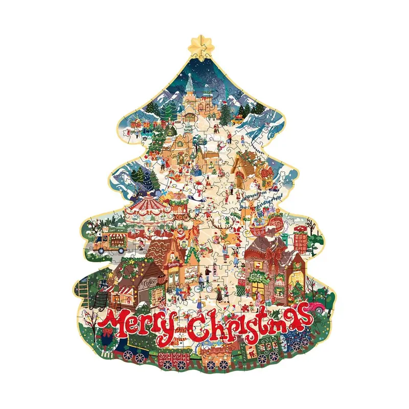 Robotime - Rowood Christmas Town Wooden Jigsaw Puzzle 1