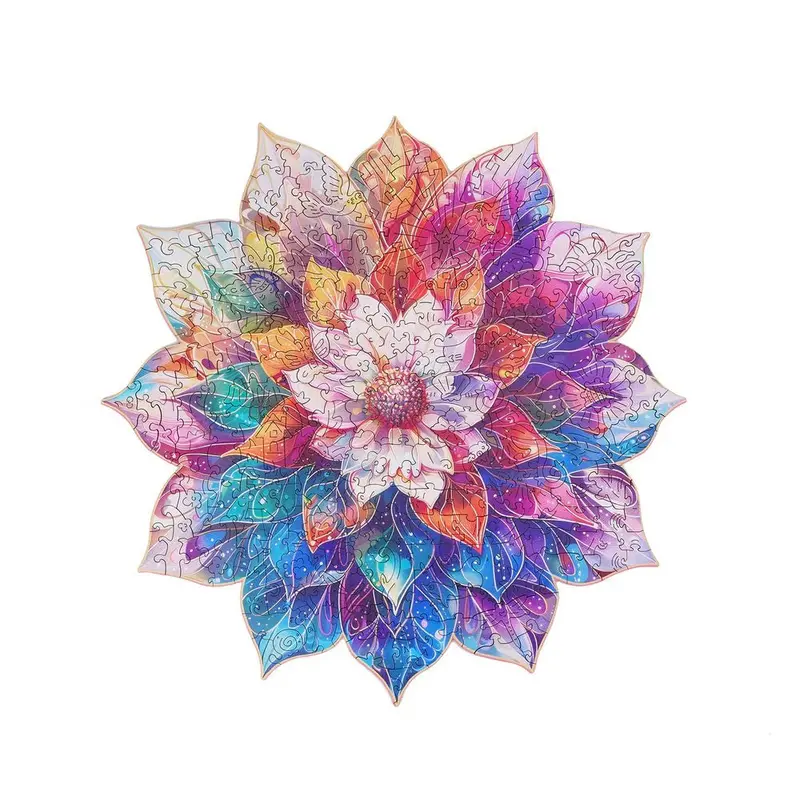 Robotime - Rowood Mystic Mandala Flower 200Pc Wooden Jigsaw Puzzle 1
