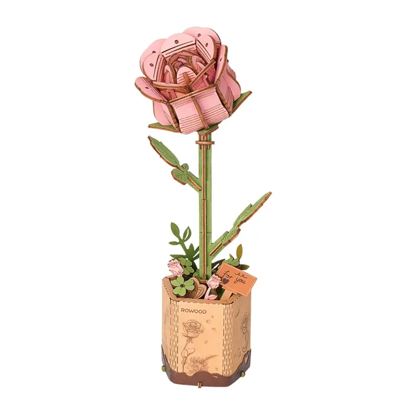 Robotime - Rowood Pink Rose 1