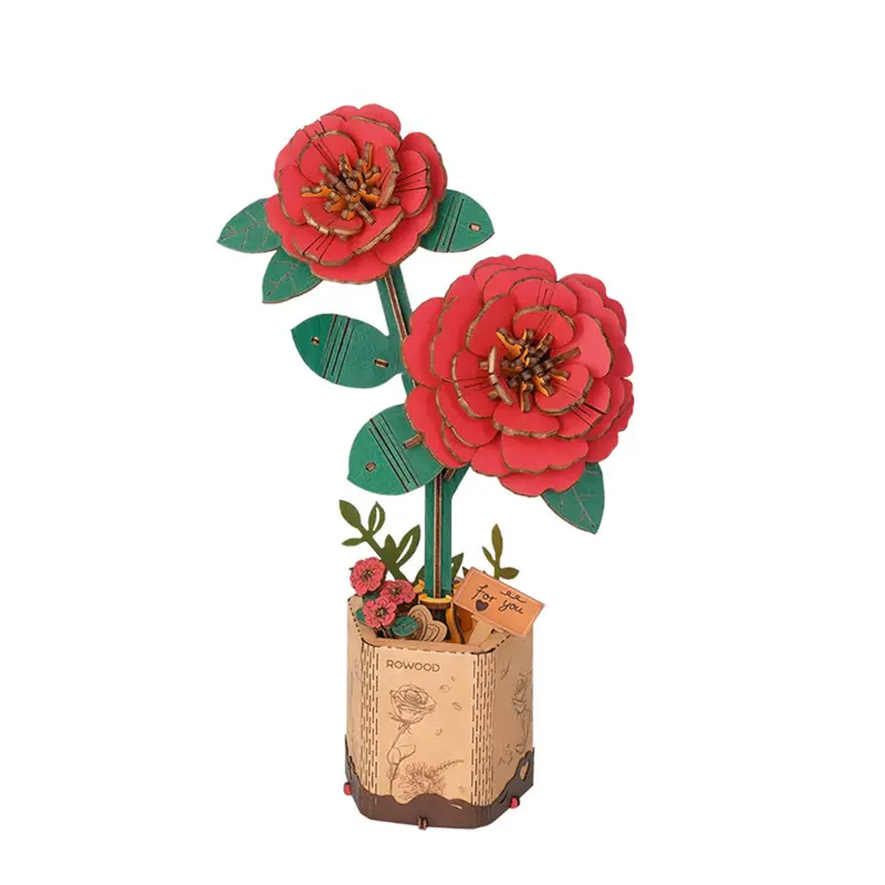 Robotime - Rowood Red Camelia 1