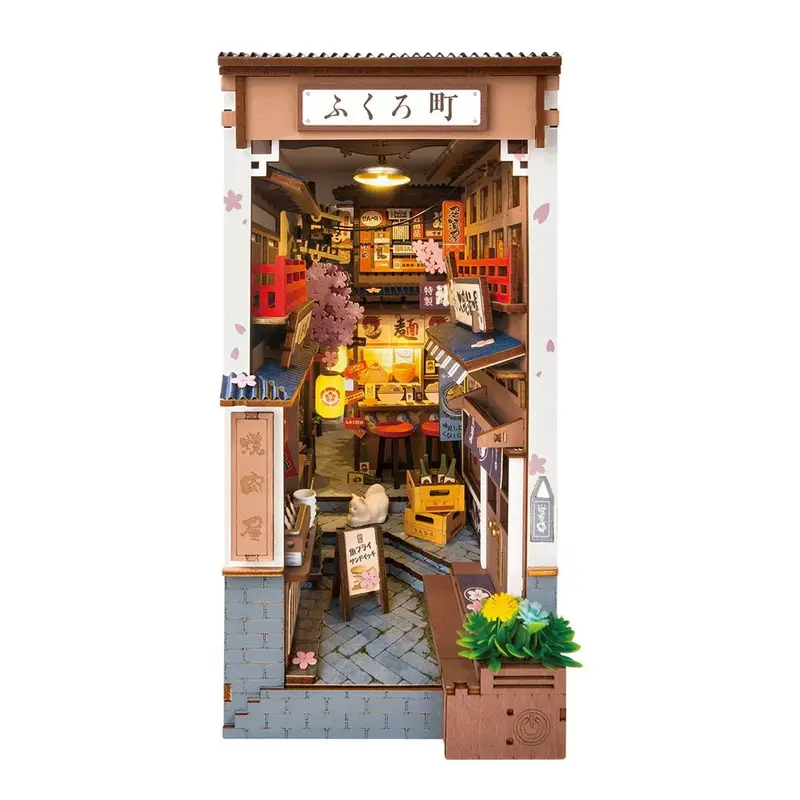 Robotime - Sakura Wine Alley Diy Book Nook Shelf Insert Kit 1