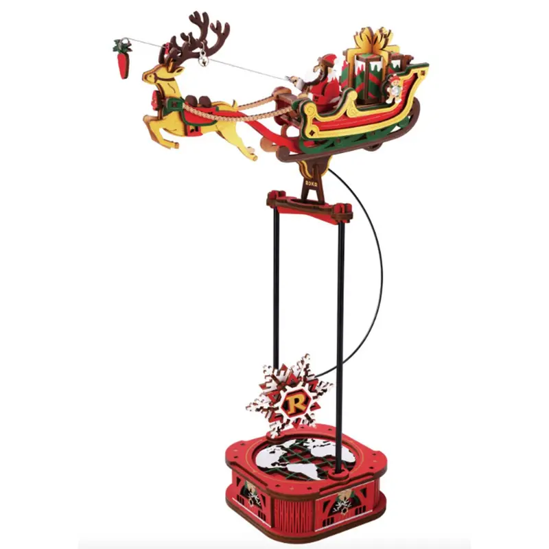 Robotime - Santa On Sleigh Scale Model Vehicle 1