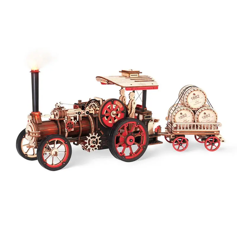 Robotime - Steam Engine Mechanical 3D Wooden Puzzle 1