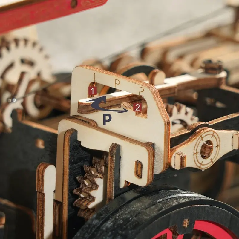 Robotime - Steam Engine Mechanical 3D Wooden Puzzle 2