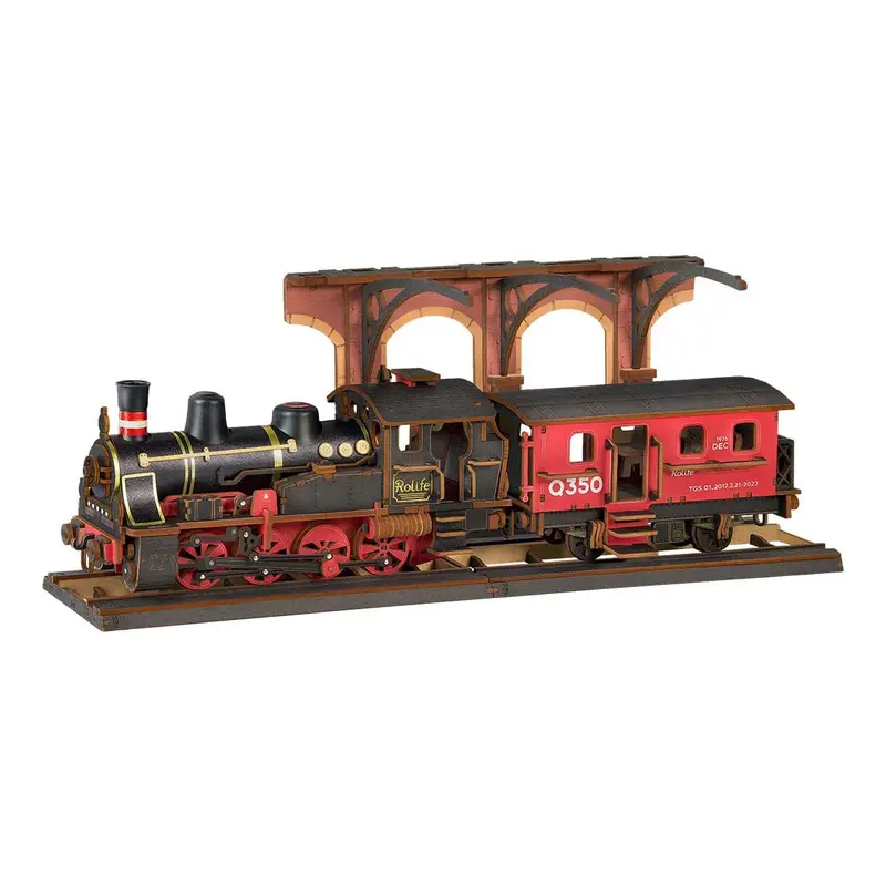 Robotime - Steam Journey - Classic 3D Wood Puzzles 1