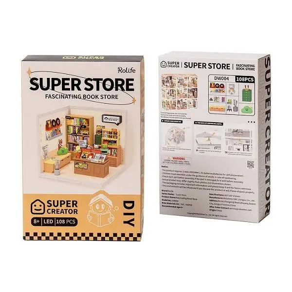 Robotime - Super Store Series; Fascinating Book Store 2